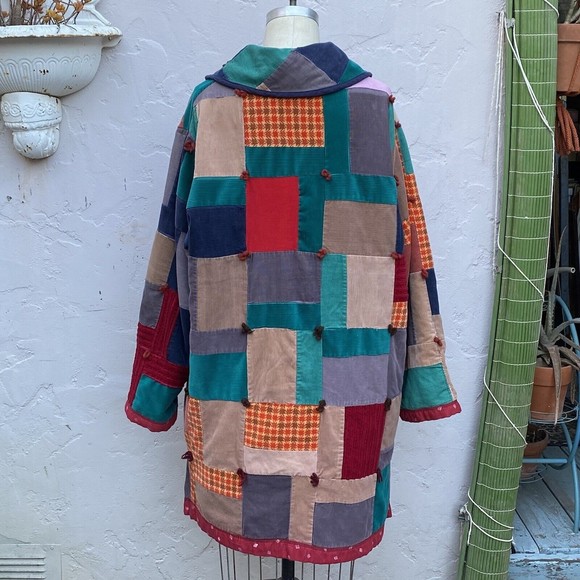 LADY LANCASTER The Market Jacket Coat Vintage Quilt Handmade Wearable Art - Picture 16 of 16